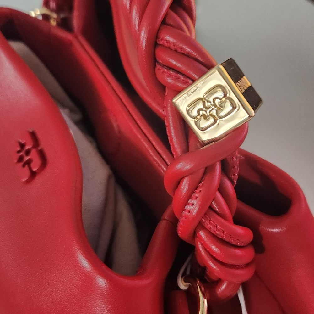 GANNI Red Leather Handbag - Picture 3 of 7
